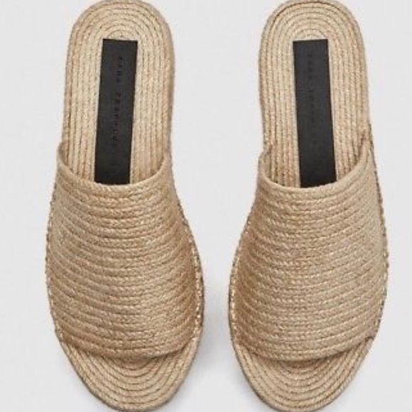 zara straw sandals